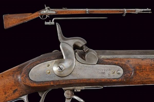 Fucile a luminello da fanteria mod. 1862 Lorenz con baionetta  - Asta Rare Armi Antiche e Militaria da tutto il mondo - Associazione Nazionale - Case d'Asta italiane