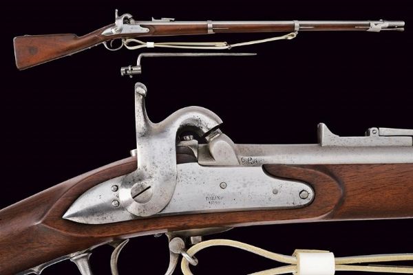 Fucile a luminello Mod. 1860 con baionetta  - Asta Rare Armi Antiche e Militaria da tutto il mondo - Associazione Nazionale - Case d'Asta italiane