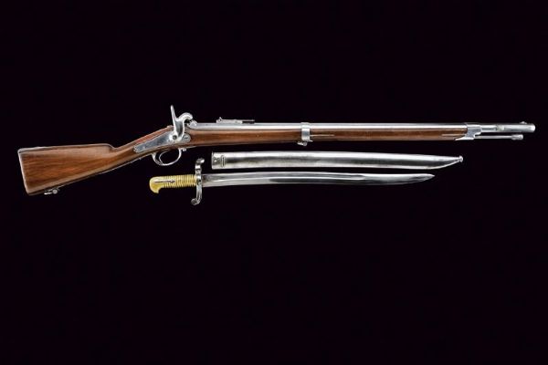 Carabina da cacciatori Mod. 1857 di Mazzocchi con baionetta coeva  - Asta Rare Armi Antiche e Militaria da tutto il mondo - Associazione Nazionale - Case d'Asta italiane