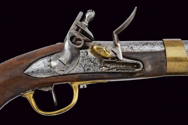 Pistola a pietra focaia Mod. AN XIII  - Asta Rare Armi Antiche e Militaria da tutto il mondo - Associazione Nazionale - Case d'Asta italiane