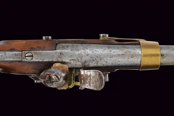 Rara pistola a pietra focaia Mod. AN XIII di Mazzocchi  - Asta Rare Armi Antiche e Militaria da tutto il mondo - Associazione Nazionale - Case d'Asta italiane