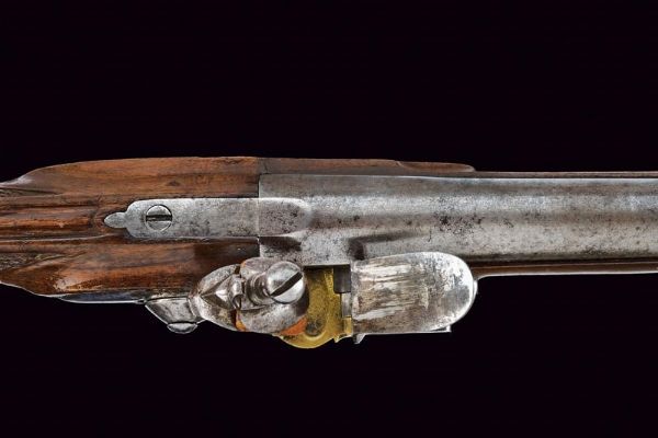 Rarissima pistola a pietra focaia da ufficiale della Guardia Nobile firmata Mazzocchi  - Asta Rare Armi Antiche e Militaria da tutto il mondo - Associazione Nazionale - Case d'Asta italiane