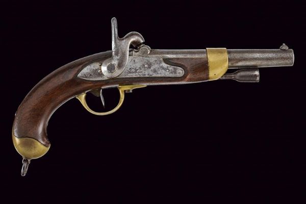 Pistola a luminello Mod. 1822 T Bis  - Asta Rare Armi Antiche e Militaria da tutto il mondo - Associazione Nazionale - Case d'Asta italiane