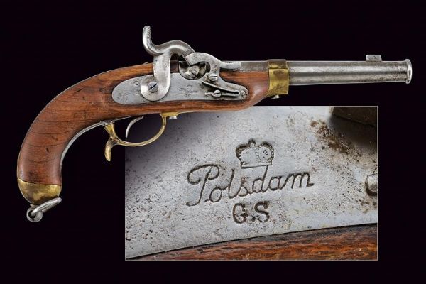 Pistola da cavalleria a luminello  - Asta Rare Armi Antiche e Militaria da tutto il mondo - Associazione Nazionale - Case d'Asta italiane