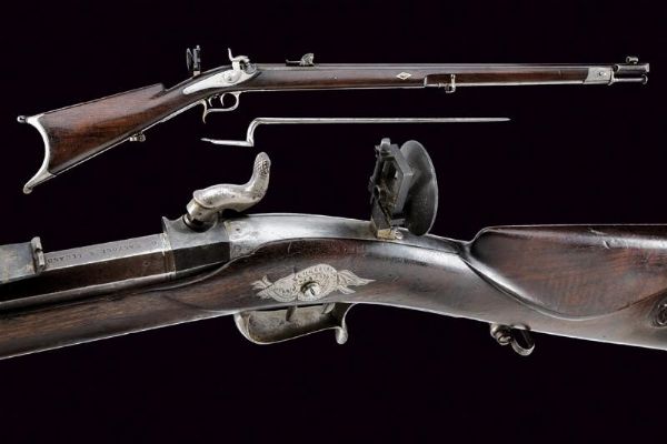 Carabina federale Mod. 1851 di Manzoni con baionetta  - Asta Rare Armi Antiche e Militaria da tutto il mondo - Associazione Nazionale - Case d'Asta italiane