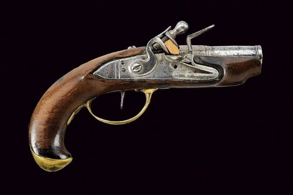 Pistola a pietra focaia da viaggio  - Asta Rare Armi Antiche e Militaria da tutto il mondo - Associazione Nazionale - Case d'Asta italiane