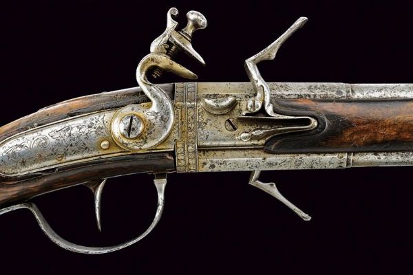 Pistola wender a pietra focaia  - Asta Rare Armi Antiche e Militaria da tutto il mondo - Associazione Nazionale - Case d'Asta italiane