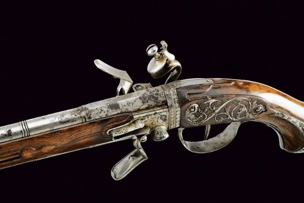 Pistola wender a pietra focaia  - Asta Rare Armi Antiche e Militaria da tutto il mondo - Associazione Nazionale - Case d'Asta italiane