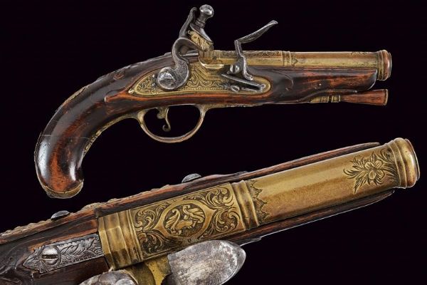 Pistola a pietra focaia da marina  - Asta Rare Armi Antiche e Militaria da tutto il mondo - Associazione Nazionale - Case d'Asta italiane