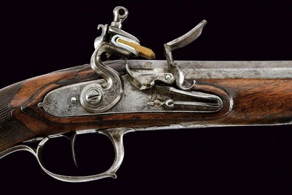 Pistola a pietra focaia da ufficiale  - Asta Rare Armi Antiche e Militaria da tutto il mondo - Associazione Nazionale - Case d'Asta italiane