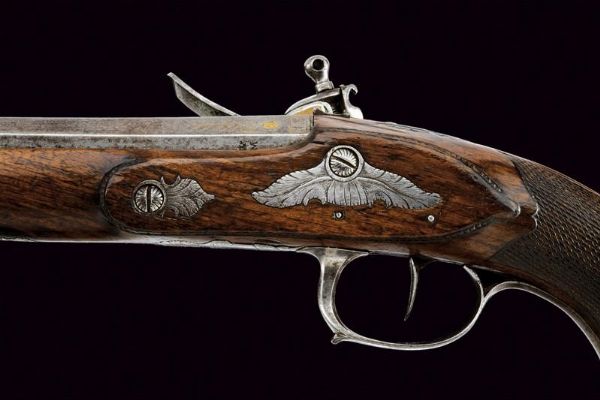 Pistola a pietra focaia da ufficiale  - Asta Rare Armi Antiche e Militaria da tutto il mondo - Associazione Nazionale - Case d'Asta italiane