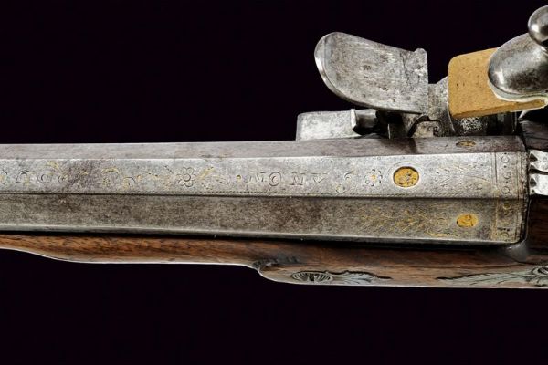 Pistola a pietra focaia da ufficiale  - Asta Rare Armi Antiche e Militaria da tutto il mondo - Associazione Nazionale - Case d'Asta italiane