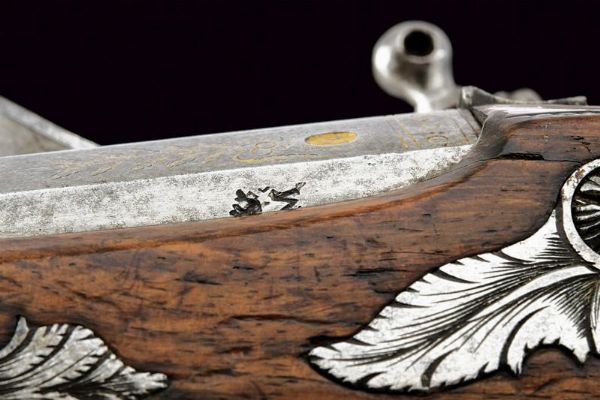 Pistola a pietra focaia da ufficiale  - Asta Rare Armi Antiche e Militaria da tutto il mondo - Associazione Nazionale - Case d'Asta italiane