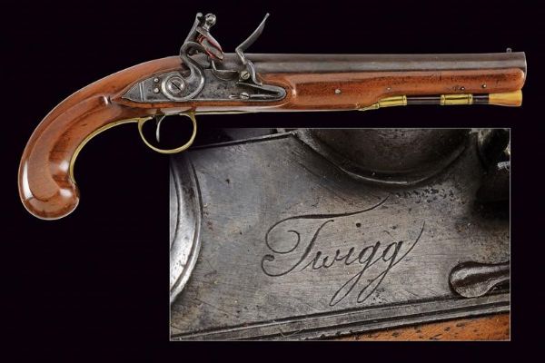 Pistola a pietra focaia di Twigg  - Asta Rare Armi Antiche e Militaria da tutto il mondo - Associazione Nazionale - Case d'Asta italiane