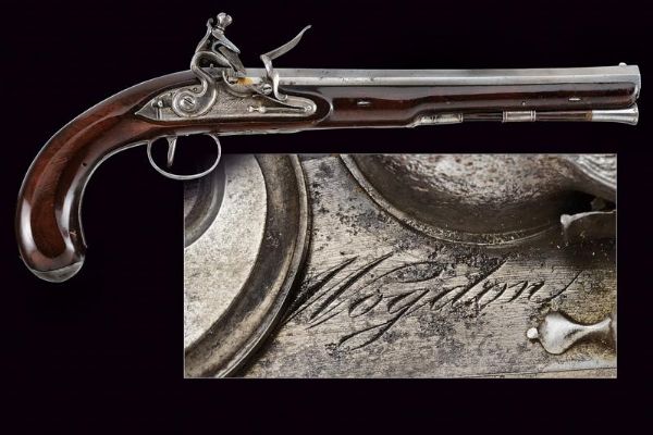 Pistola a pietra focaia di Wogdon  - Asta Rare Armi Antiche e Militaria da tutto il mondo - Associazione Nazionale - Case d'Asta italiane