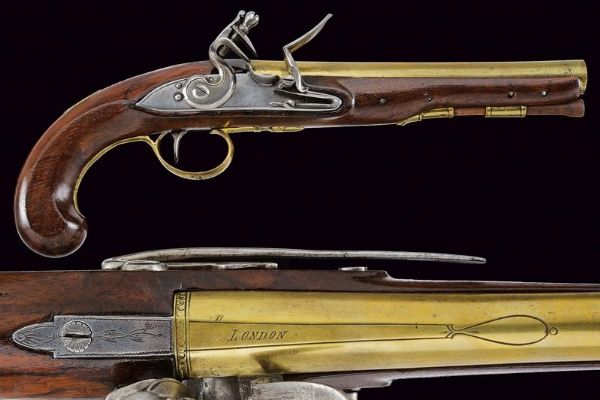 Pistola a pietra focaia da marina di Ketland  - Asta Rare Armi Antiche e Militaria da tutto il mondo - Associazione Nazionale - Case d'Asta italiane