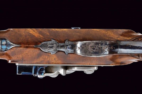 Pistola a pietra focaia da viaggio di M. Dermot  - Asta Rare Armi Antiche e Militaria da tutto il mondo - Associazione Nazionale - Case d'Asta italiane