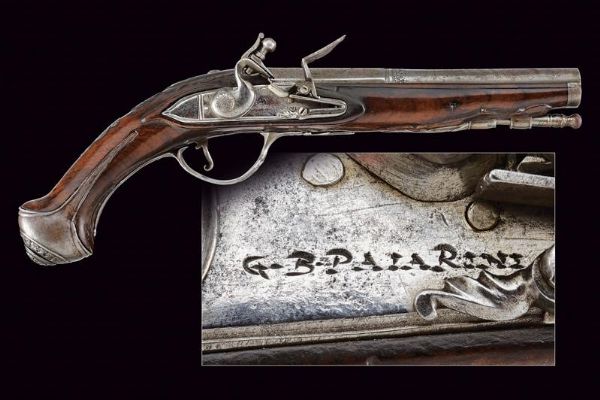 Pistola a pietra focaia di Palarini  - Asta Rare Armi Antiche e Militaria da tutto il mondo - Associazione Nazionale - Case d'Asta italiane