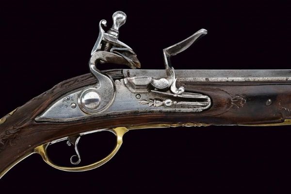 Pistola a pietra focaia  - Asta Rare Armi Antiche e Militaria da tutto il mondo - Associazione Nazionale - Case d'Asta italiane