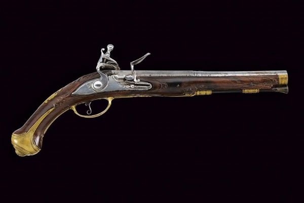 Pistola a pietra focaia  - Asta Rare Armi Antiche e Militaria da tutto il mondo - Associazione Nazionale - Case d'Asta italiane