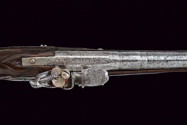 Pistola a pietra focaia di Fiorentino  - Asta Rare Armi Antiche e Militaria da tutto il mondo - Associazione Nazionale - Case d'Asta italiane