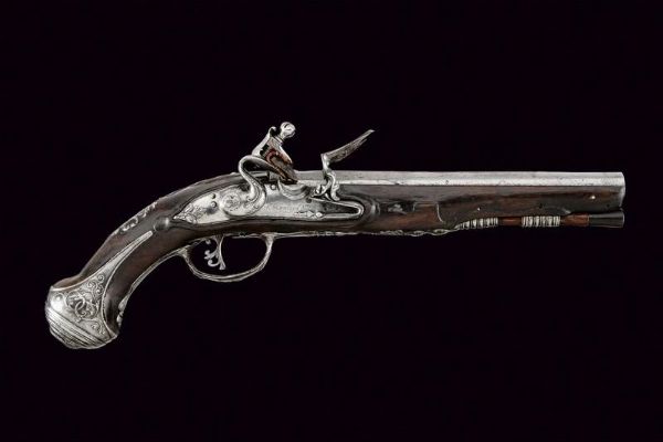 Rara pistola a pietra focaia di Picin Frusca  - Asta Rare Armi Antiche e Militaria da tutto il mondo - Associazione Nazionale - Case d'Asta italiane