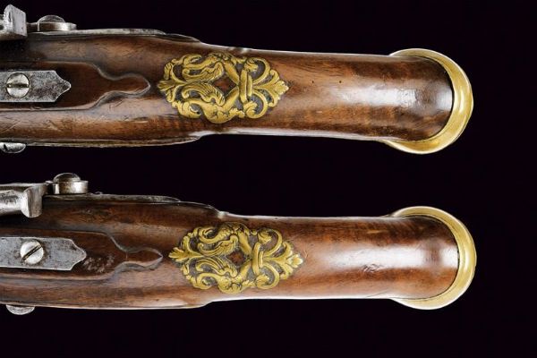 Paio di pistole ridotte a luminello di Minelli  - Asta Rare Armi Antiche e Militaria da tutto il mondo - Associazione Nazionale - Case d'Asta italiane