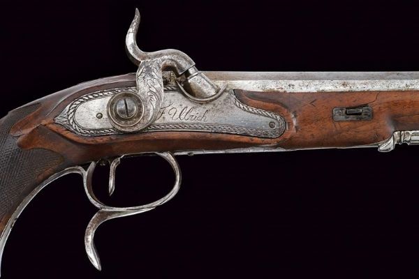 Pistola a luminello da tiro di Ulrich  - Asta Rare Armi Antiche e Militaria da tutto il mondo - Associazione Nazionale - Case d'Asta italiane