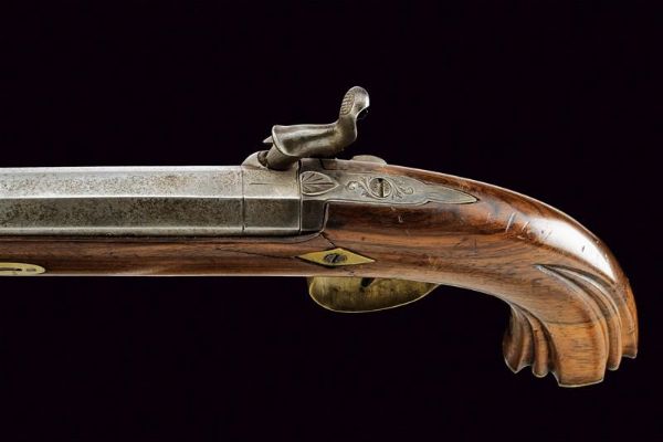 Pistola a luminello con canna lunga  - Asta Rare Armi Antiche e Militaria da tutto il mondo - Associazione Nazionale - Case d'Asta italiane