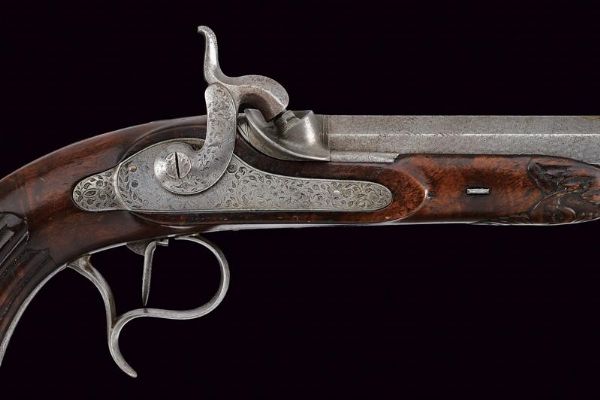 Pistola a luminello da tiro di Lepage  - Asta Rare Armi Antiche e Militaria da tutto il mondo - Associazione Nazionale - Case d'Asta italiane