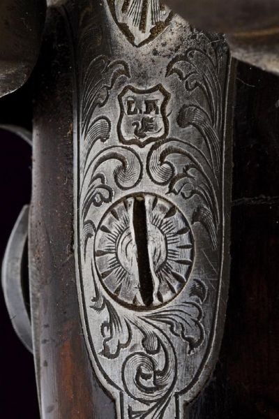 Pistola da caccia a spillo a due canne  - Asta Rare Armi Antiche e Militaria da tutto il mondo - Associazione Nazionale - Case d'Asta italiane