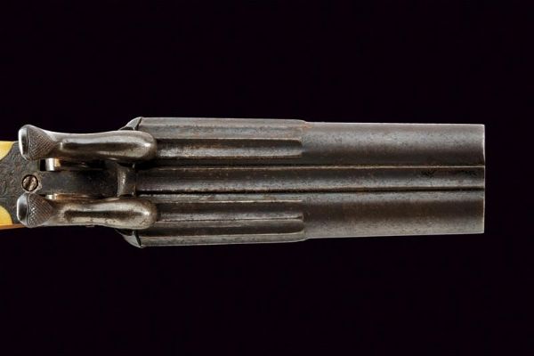 Elegante pistola a spillo a due canne  - Asta Rare Armi Antiche e Militaria da tutto il mondo - Associazione Nazionale - Case d'Asta italiane