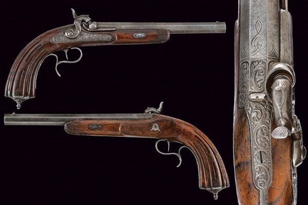 Paio di pistole a luminello  - Asta Rare Armi Antiche e Militaria da tutto il mondo - Associazione Nazionale - Case d'Asta italiane