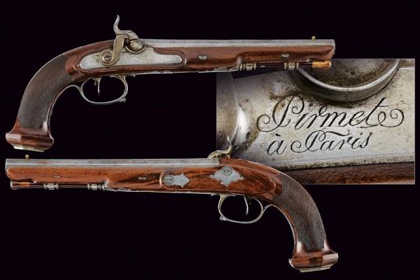 Paio di pistole a luminello di Pirmet e Kuchenreuther  - Asta Rare Armi Antiche e Militaria da tutto il mondo - Associazione Nazionale - Case d'Asta italiane