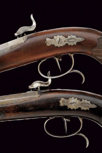 Paio di pistole a luminello da tiro di Jovaletti  - Asta Rare Armi Antiche e Militaria da tutto il mondo - Associazione Nazionale - Case d'Asta italiane