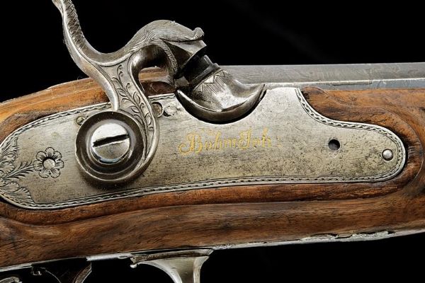 Paio di pistole ridotte a luminello di Joh. Boehm  - Asta Rare Armi Antiche e Militaria da tutto il mondo - Associazione Nazionale - Case d'Asta italiane