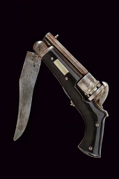 Revolver a spillo con coltello pieghevole  - Asta Rare Armi Antiche e Militaria da tutto il mondo - Associazione Nazionale - Case d'Asta italiane