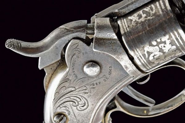 Mass. Arms Co. Maynard Primed Pocket Revolver in cassetta  - Asta Rare Armi Antiche e Militaria da tutto il mondo - Associazione Nazionale - Case d'Asta italiane