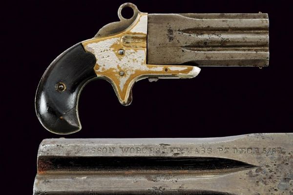 Frank Wesson Small Frame Superposed Pistol  - Asta Rare Armi Antiche e Militaria da tutto il mondo - Associazione Nazionale - Case d'Asta italiane