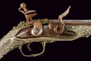 Pistola a pietra focaia con fornimenti in argento  - Asta Rare Armi Antiche e Militaria da tutto il mondo - Associazione Nazionale - Case d'Asta italiane