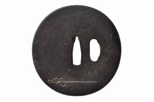 Tsuba in stile Hamano  - Asta Rare Armi Antiche e Militaria da tutto il mondo - Associazione Nazionale - Case d'Asta italiane