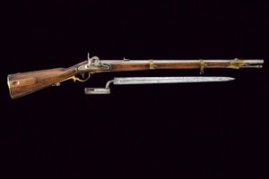 Kammerbuchse Augustin mod. 1842 con baionetta  - Asta Rare Armi Antiche e Militaria da tutto il mondo - Associazione Nazionale - Case d'Asta italiane