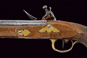 Rarissima pistola a pietra focaia da ufficiale della Guardia Nobile firmata Mazzocchi  - Asta Rare Armi Antiche e Militaria da tutto il mondo - Associazione Nazionale - Case d'Asta italiane