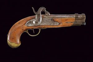 Pistola da gendarmeria ridotta a luminello di Mazzocchi  - Asta Rare Armi Antiche e Militaria da tutto il mondo - Associazione Nazionale - Case d'Asta italiane