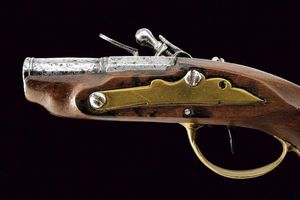 Pistola a pietra focaia da viaggio  - Asta Rare Armi Antiche e Militaria da tutto il mondo - Associazione Nazionale - Case d'Asta italiane