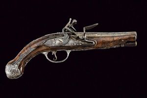 Pistola a pietra focaia da viaggio  - Asta Rare Armi Antiche e Militaria da tutto il mondo - Associazione Nazionale - Case d'Asta italiane