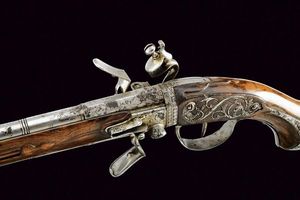 Pistola wender a pietra focaia  - Asta Rare Armi Antiche e Militaria da tutto il mondo - Associazione Nazionale - Case d'Asta italiane