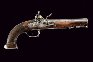 Pistola a pietra focaia da ufficiale  - Asta Rare Armi Antiche e Militaria da tutto il mondo - Associazione Nazionale - Case d'Asta italiane