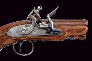 Pistola a pietra focaia da viaggio di M. Dermot  - Asta Rare Armi Antiche e Militaria da tutto il mondo - Associazione Nazionale - Case d'Asta italiane