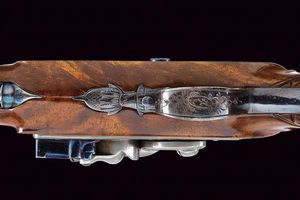 Pistola a pietra focaia da viaggio di M. Dermot  - Asta Rare Armi Antiche e Militaria da tutto il mondo - Associazione Nazionale - Case d'Asta italiane